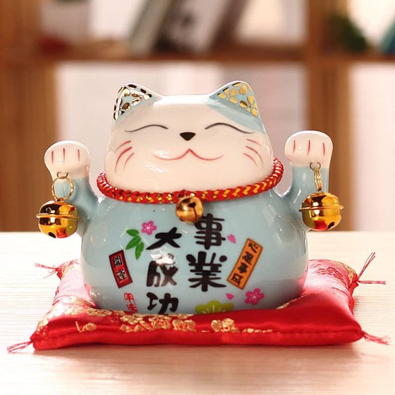 mèo thần tài cầu học hành sự nghiệp