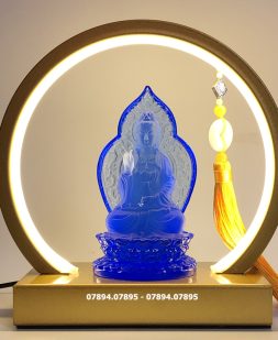 decor tượng Phật Quan Âm lưu Ly xanh biển đẹp