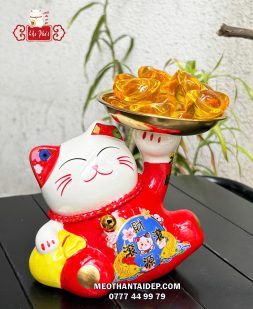 Mèo Thần Tài dâng ngân lượng tài nguyên cổn cổn