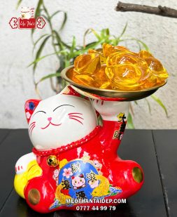 Mèo Thần Tài dâng ngân lượng tài nguyên cổn cổn