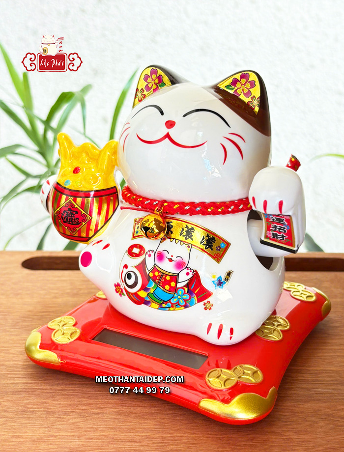 Mèo Thần Tài năng lượng hũ vàng cá chép tài nguyên cuồn cuộn 