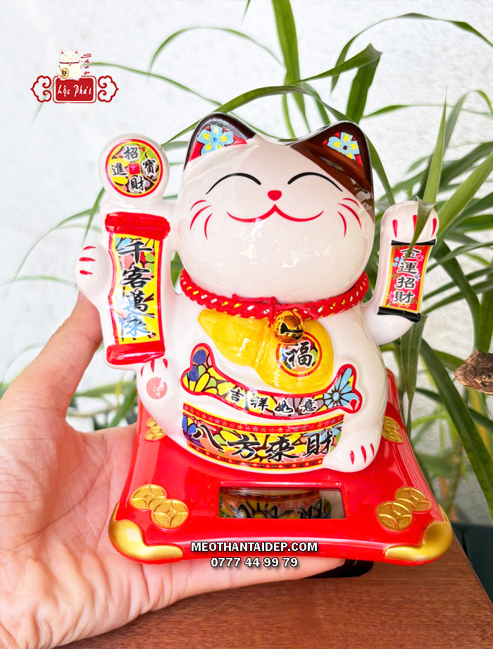 Mèo Thần Tài năng lượng hồ lô liễn thiên khách vạn lai