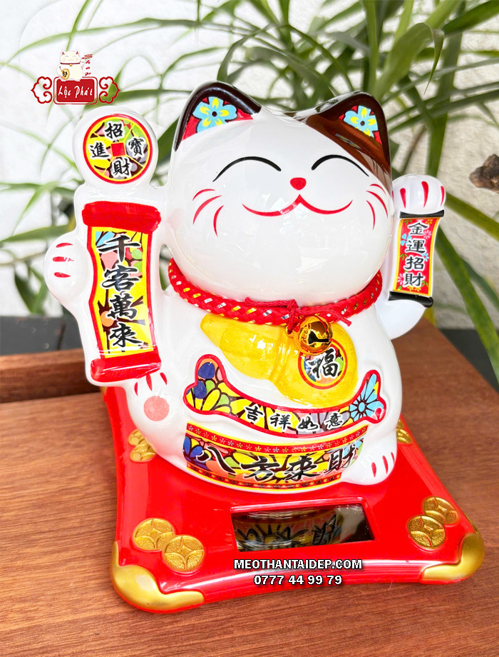 Mèo Thần Tài năng lượng hồ lô liễn thiên khách vạn lai