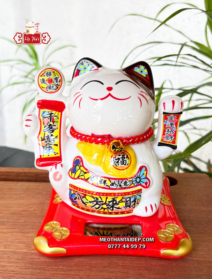 Mèo Thần Tài năng lượng hồ lô liễn thiên khách vạn lai