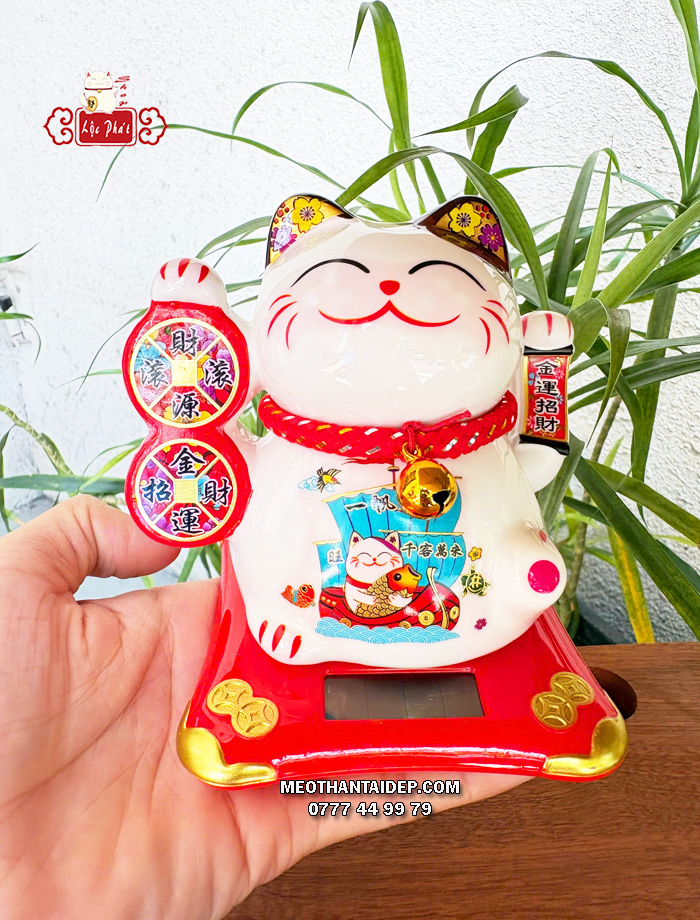 Mèo Thần Tài năng lượng đồng xu thuyền thuận buồm xuôi gió